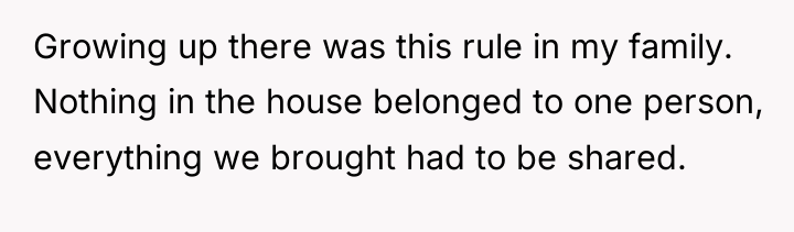 Growing up there was this rule in my family. Nothing...