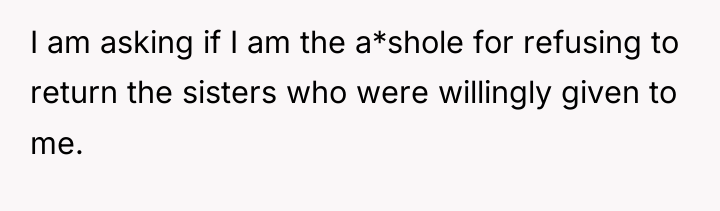 I am asking if I am the a*shole for refusing...
