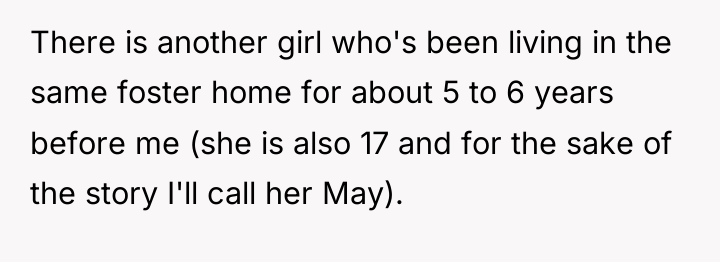 There is another girl who's been living in the same...