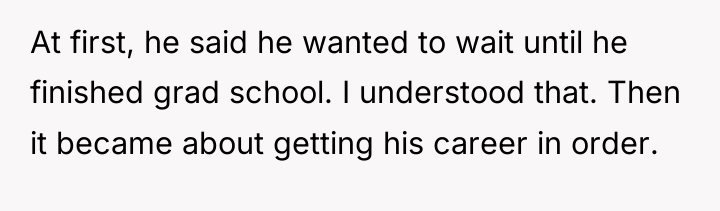 At first, he said he wanted to wait until he...