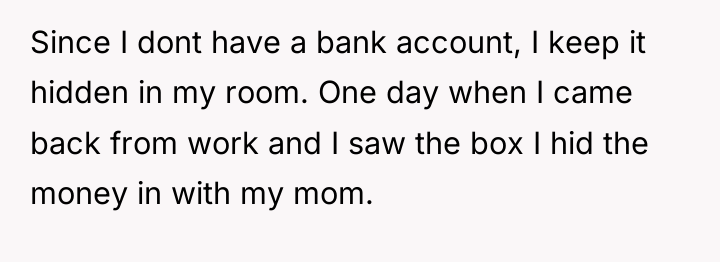 Since I dont have a bank account, I keep it...