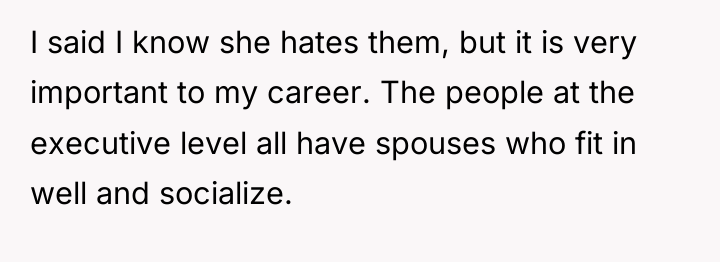 I said I know she hates them, but it is...