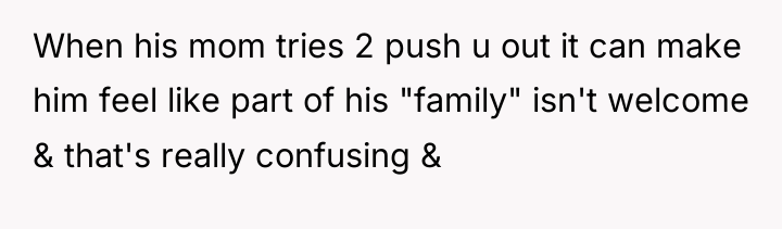When his mom tries 2 push u out it can...