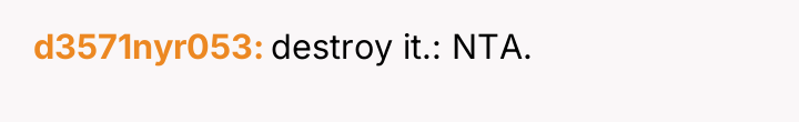 d3571nyr053 destroy it.: NTA.