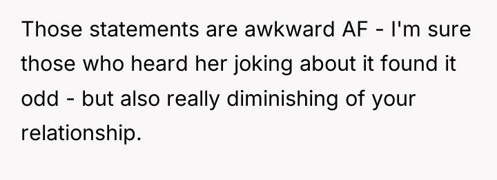 Those statements are awkward AF - I'm sure those who...