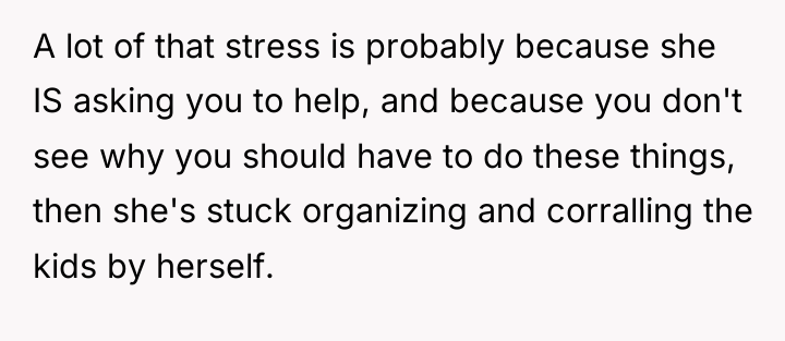 A lot of that stress is probably because she IS...