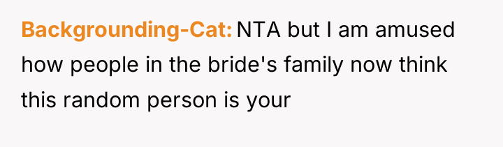 Backgrounding-Cat NTA but I am amused how people in the...