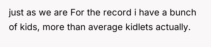 just as we are For the record i have a...