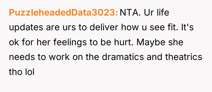 PuzzleheadedData3023 NTA. Ur life updates are urs to deliver how...
