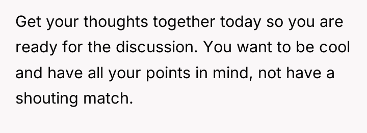 Get your thoughts together today so you are ready for...