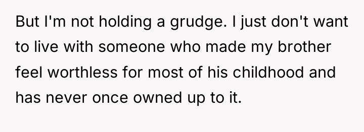 But I'm not holding a grudge. I just don't want...