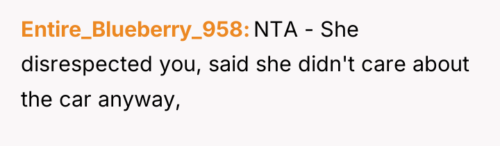 Entire_Blueberry_958 NTA - She disrespected you, said she didn't care...