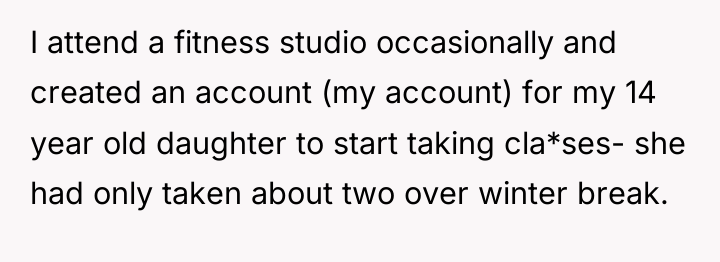 I attend a fitness studio occasionally and created an account...