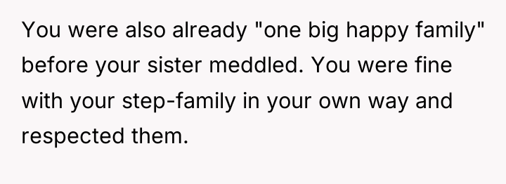 You were also already "one big happy family" before your...
