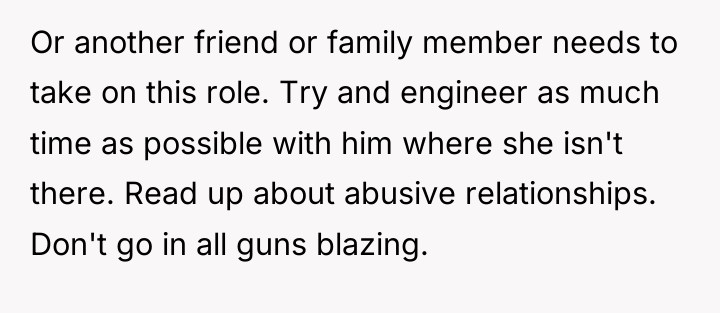 Or another friend or family member needs to take on...
