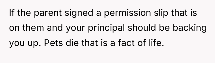 If the parent signed a permission slip that is on...