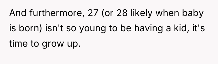 And furthermore, 27 (or 28 likely when baby is born)...