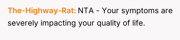 The-Highway-Rat NTA - Your symptoms are severely impacting your quality...
