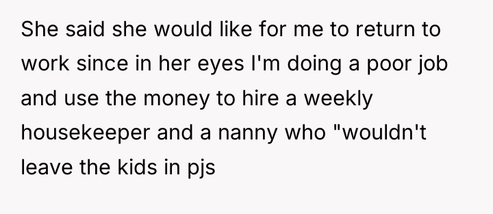 She said she would like for me to return to...