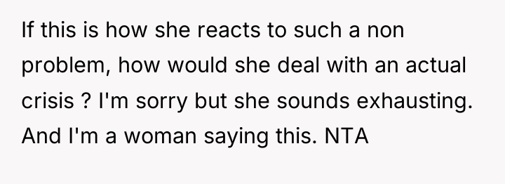 If this is how she reacts to such a non...