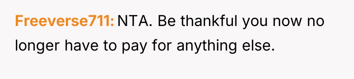 Freeverse711 NTA. Be thankful you now no longer have to...