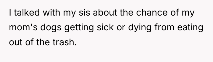 I talked with my sis about the chance of my...