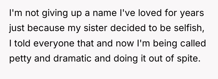 I'm not giving up a name I've loved for years...