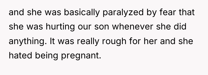 and she was basically paralyzed by fear that she was...
