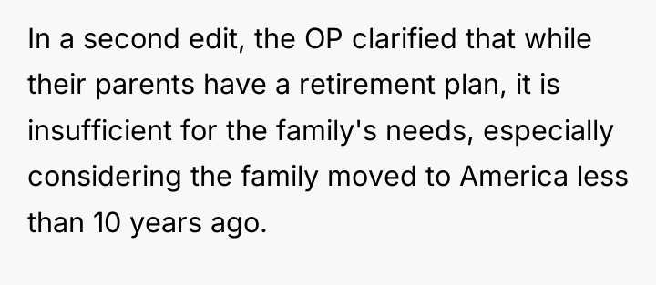 In a second edit, the OP clarified that while their...