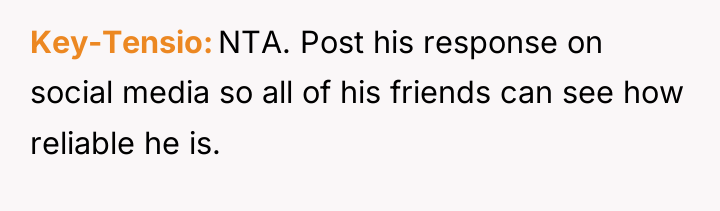 Key-Tensio NTA. Post his response on social media so all...