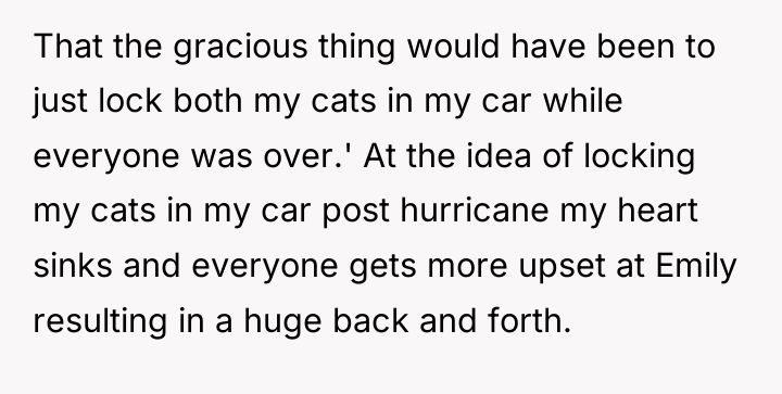 That the gracious thing would have been to just lock...
