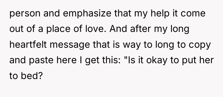 person and emphasize that my help it come out of...