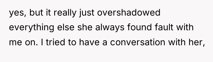 yes, but it really just overshadowed everything else she always...