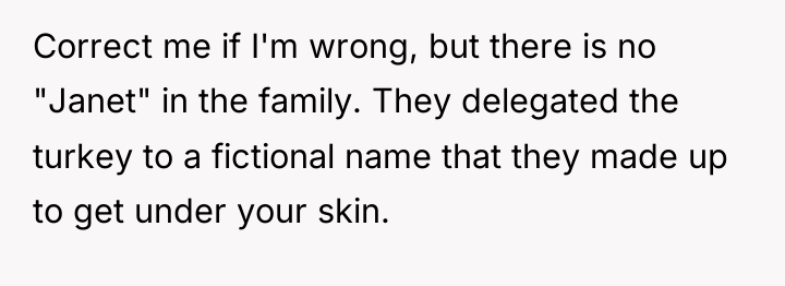 Correct me if I'm wrong, but there is no "Janet"...