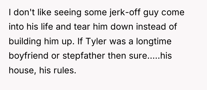 I don't like seeing some jerk-off guy come into his...