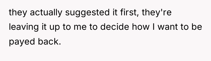 they actually suggested it first, they're leaving it up to...