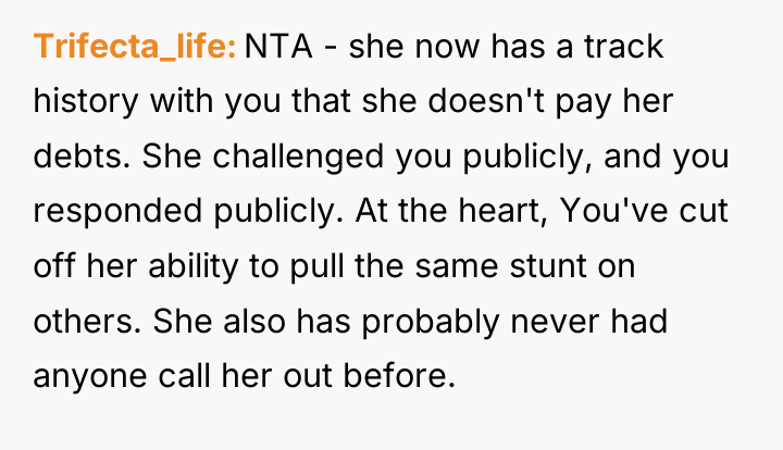 Trifecta_life NTA - she now has a track history with...