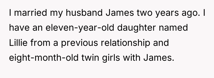I married my husband James two years ago. I have...