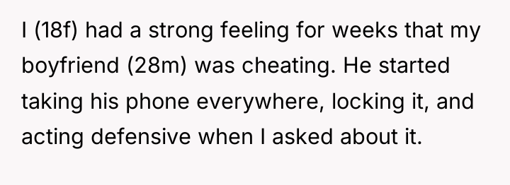 I (18f) had a strong feeling for weeks that my...