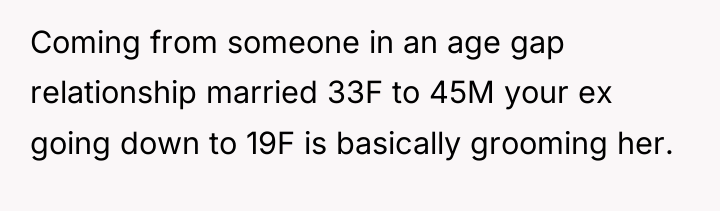 Coming from someone in an age gap relationship married 33F...