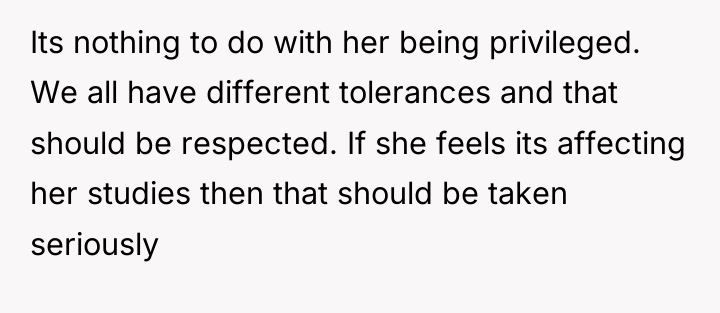 Its nothing to do with her being privileged. We all...