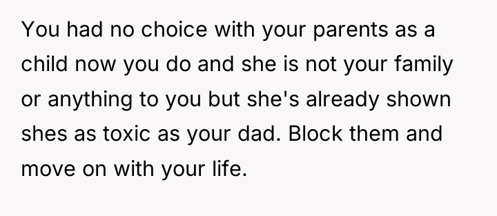 You had no choice with your parents as a child...
