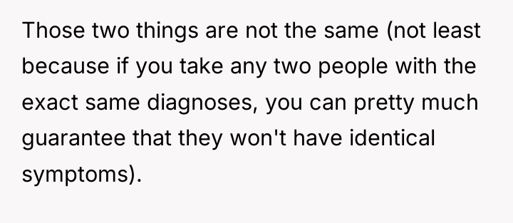 Those two things are not the same (not least because...