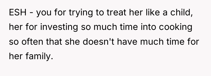 ESH - you for trying to treat her like a...