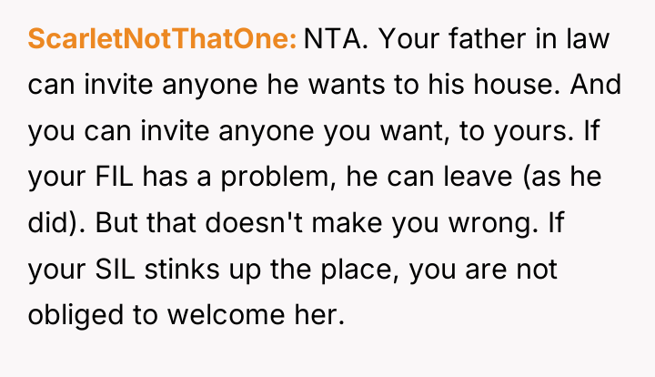 ScarletNotThatOne NTA. Your father in law can invite anyone he...