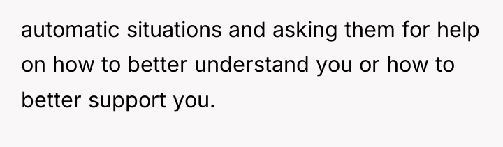 automatic situations and asking them for help on how to...