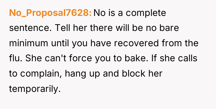 No_Proposal7628 No is a complete sentence. Tell her there will...