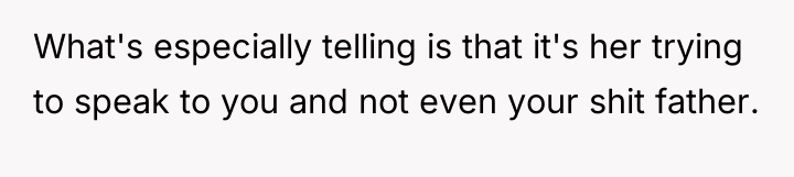 What's especially telling is that it's her trying to speak...