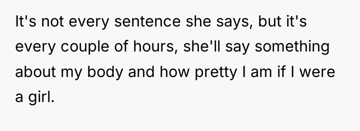 It's not every sentence she says, but it's every couple...