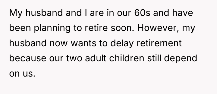 My husband and I are in our 60s and have...